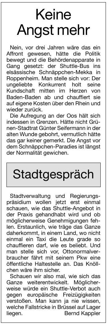 BNN 25.04.15 Keine Angst mehr