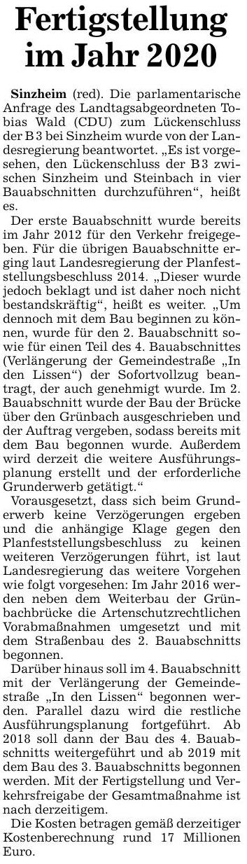 ABB 14.01.16 Fertigstellung B3-neu im Jahr 2020
