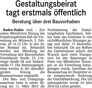 BT 02.02.16 Gestaltungsbeirat tagt erstmals öffentlich