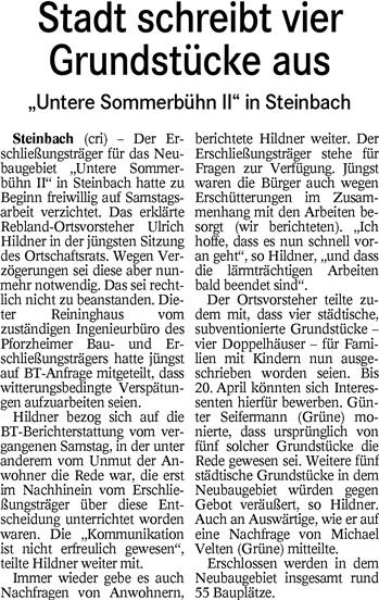 BT 07.04.16 Stadt schreibt vier Grundstücke aus