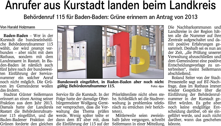 BT 07.07.16 Anrufer 115 landen beim Landkreis