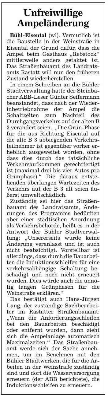 ABB 19.08.16 Unfreiwillige Ampeländerung