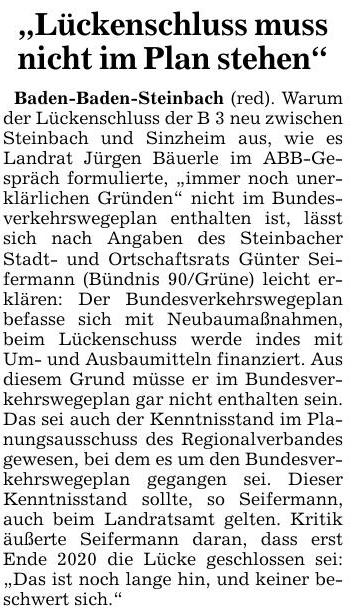 ABB 25.05.16  Lückenschluss muss nicht im Plan stehen
