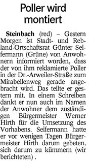 BT 20.08.16 Poller montiert