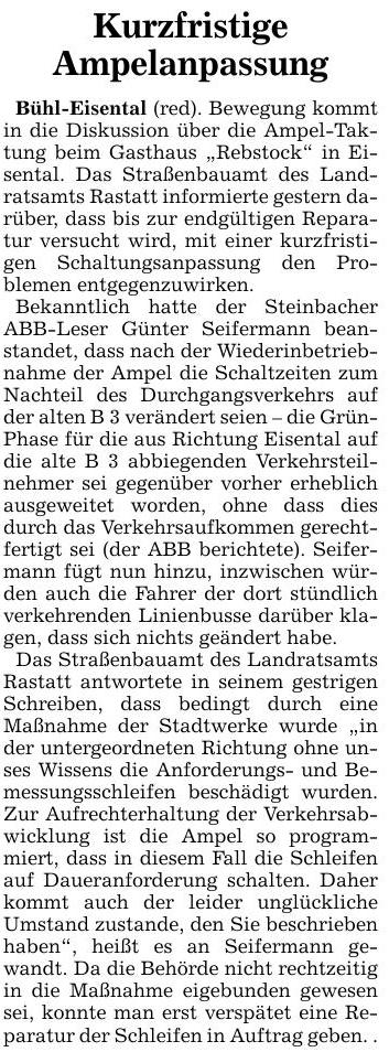 ABB 31.08.16 Kurzfristige Ampelanpassung