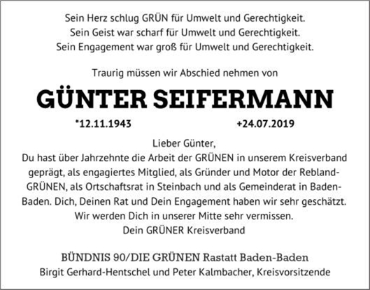 Nachruf Grüne Kreisverband